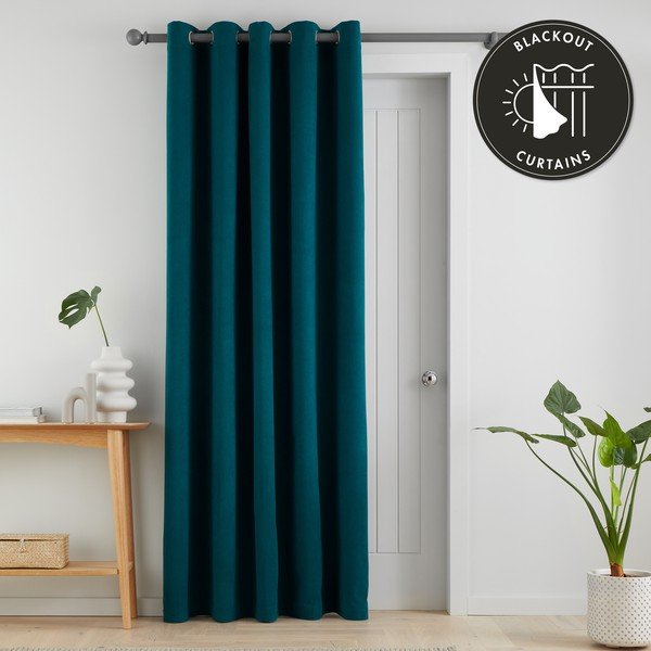Türkiz sötétítő függöny ajtóra 117x213 cm Wilson – Catherine Lansfield-image-4