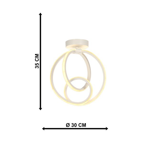 Fehér fém LED mennyezeti lámpa Neo – Squid Lighting-image-4