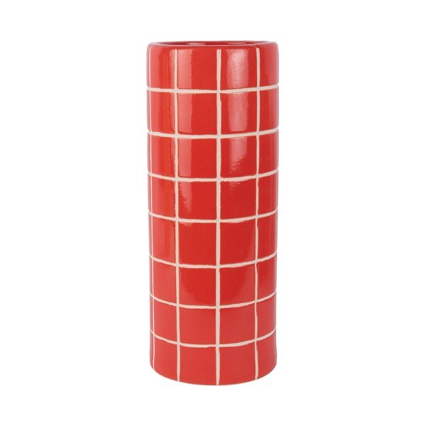 Piros kerámia váza (magasság 40 cm) Retro Tiles – PT LIVING