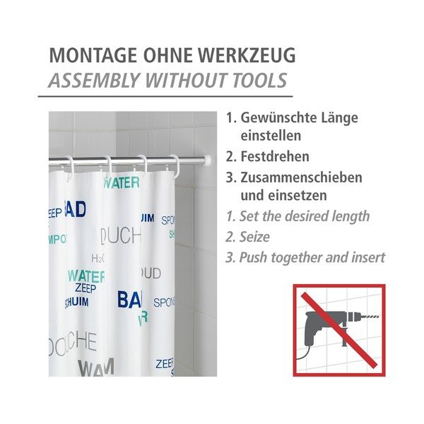 Ezüstszínű zuhanyfüggöny rúd 110 - 185 cm – Wenko-image-4