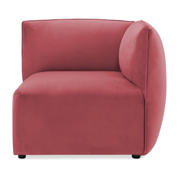 Velvet Cube pirosas rózsaszín kanapé, jobboldali sarokelem - Vivonita