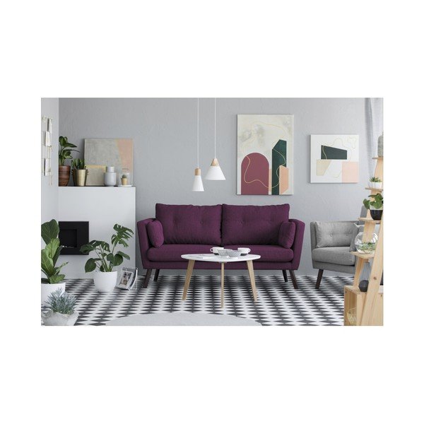 Elena lila háromszemélyes kanapé - Mazzini Sofas-image-2