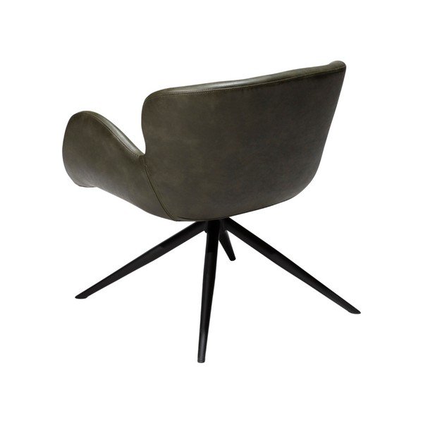 Gaia Lounge sötétzöld fotel öko bőrből - DAN–FORM Denmark-image-1