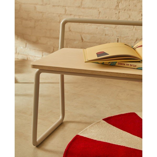 Bézs-natúr színű pad Tinn – Kave Home-image-1