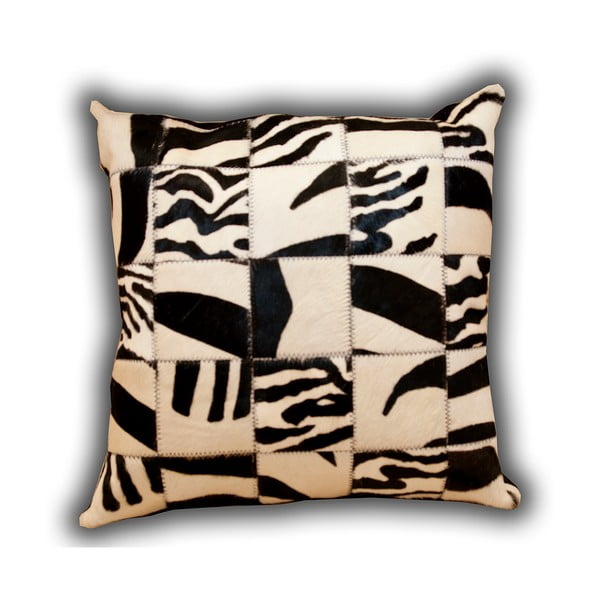 Zebra párna valódi bőrből, 50 x 50 cm - Pipsa