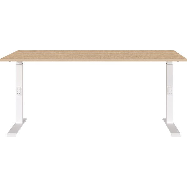 Állítható íróasztal tölgyfa dekoros asztallappal 80x160 cm Downey – Germania-image-1