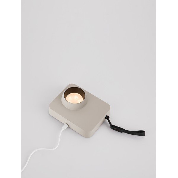 Bézs fém LED dimmelhető asztali lámpa (magasság 11 cm) Kedros – Nova Luce-image-4