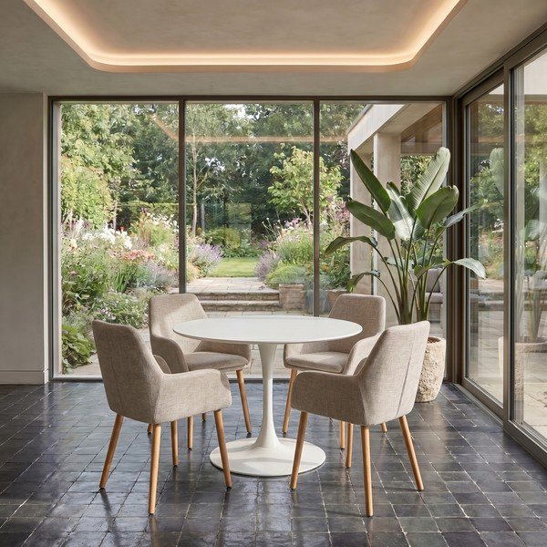Bézs textil karfás étkezőszék szett 2 db-os Carlton – Støraa-image-1