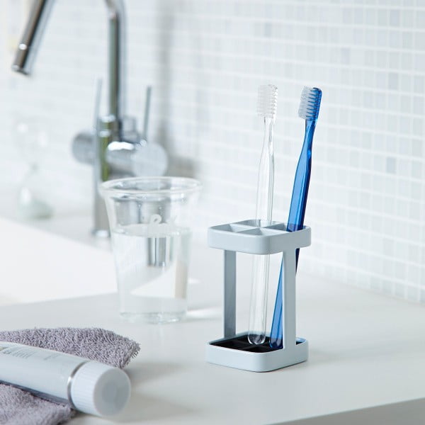 Tower Slim fehér fogkefetartó - YAMAZAKI-image-1