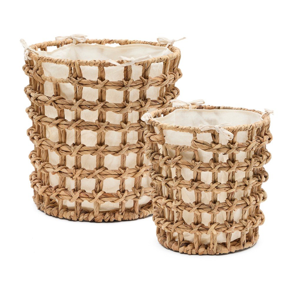 Vízijácint tárolókosár szett 2 db-os ø 38x38 cm Dilam Kave Home