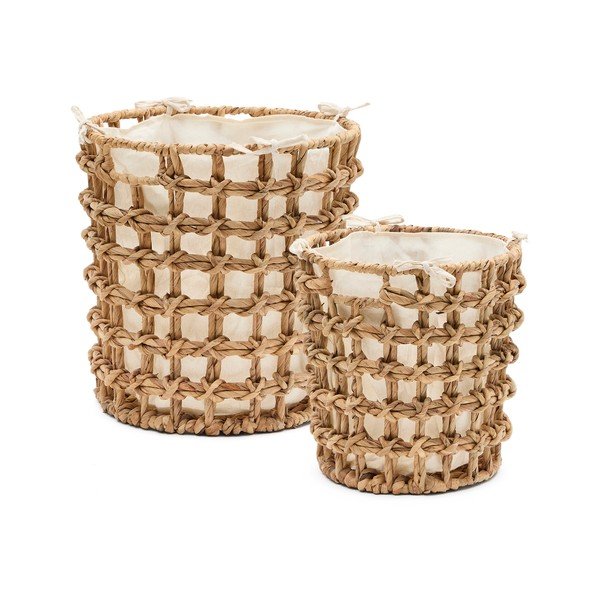 Vízijácint tárolókosár szett 2 db-os ø 38x38 cm Dilam – Kave Home