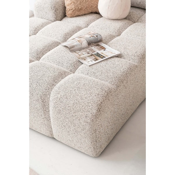 Bézs kinyitható tárolóhelyes moduláris sarokkanapé (bal oldali) Lulu – Miuform-image-3