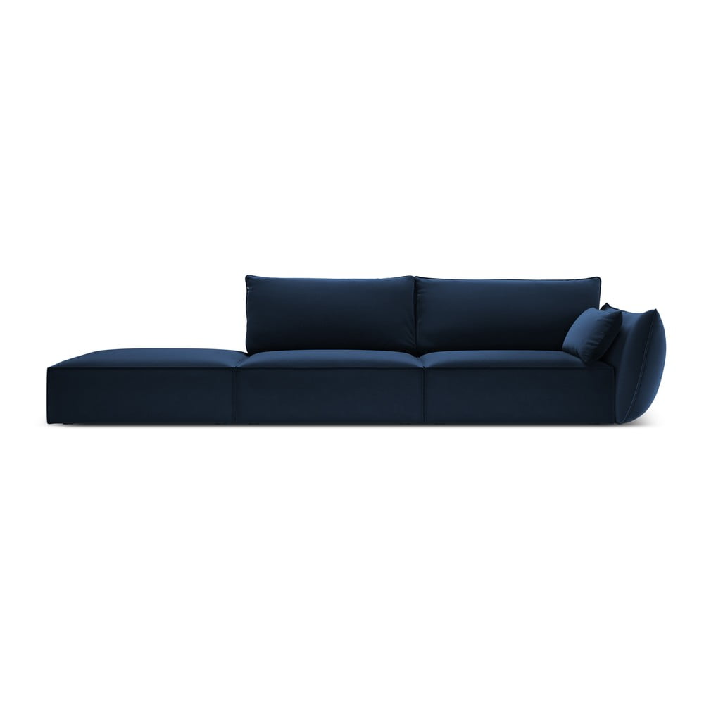Sötétkék bársony kanapé, jobb oldali 264 cm Vanda  Mazzini Sofas