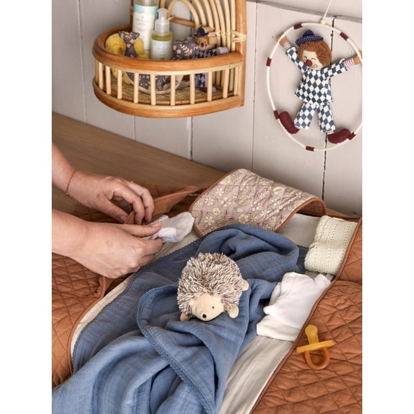 Sötétkék pamut gyerek takaró 100x80 cm Muslin - Bloomingville Mini-image-4