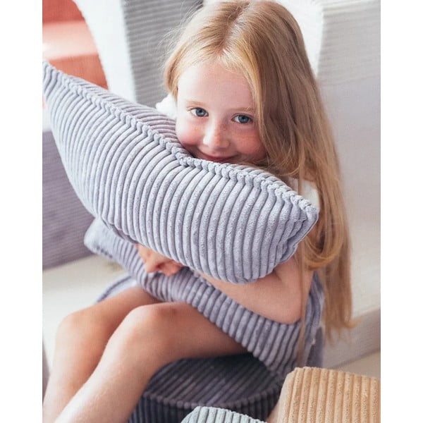 Kék kordbársony párna gyerek kanapéhoz Bolster – Wigiwama-image-2
