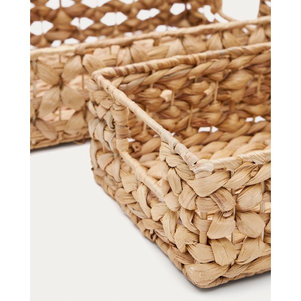 Vízijácint tárolókosár szett 2 db-os 36x27x9 cm Tressa – Kave Home-image-1
