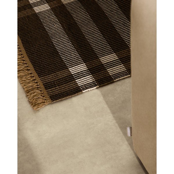 Fekete kétoldalas-kézi szövésű szőnyeg 60x90 cm Barani – Kave Home-image-2