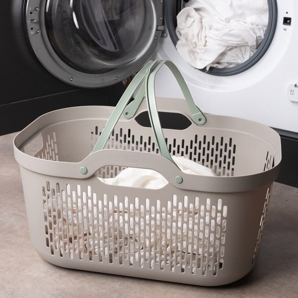 Világosbarna műanyag szennyeskosár 45 l Signature – Addis-image-4