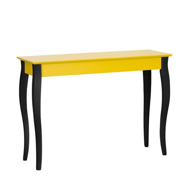 Lilo sárga konzolasztal fekete lábakkal, szélesség 105 cm - Ragaba