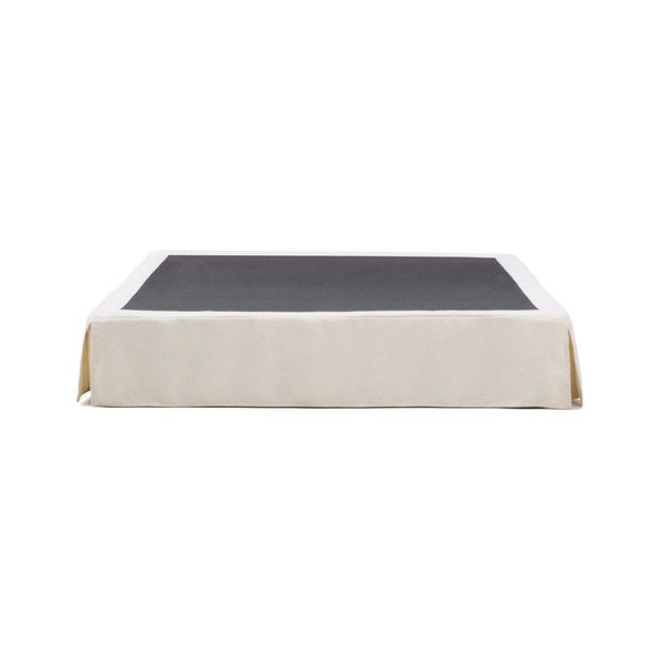 Fehér kárpitozott franciaágy ágytámla nélkül 160x200 cm Jaira – Kave Home-image-3