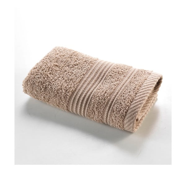 Világosbarna frottír pamut törölköző 30x50 cm Tendresse – douceur d'intérieur