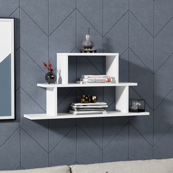 Fehér többszintes fali polc Pasific – Kalune Design-image-1