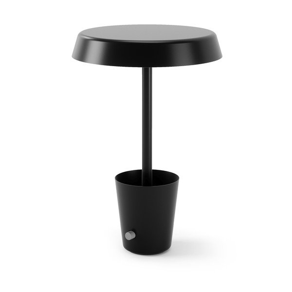 Matt fekete LED asztali lámpa (magasság 31 cm) Cup – Umbra-image-3