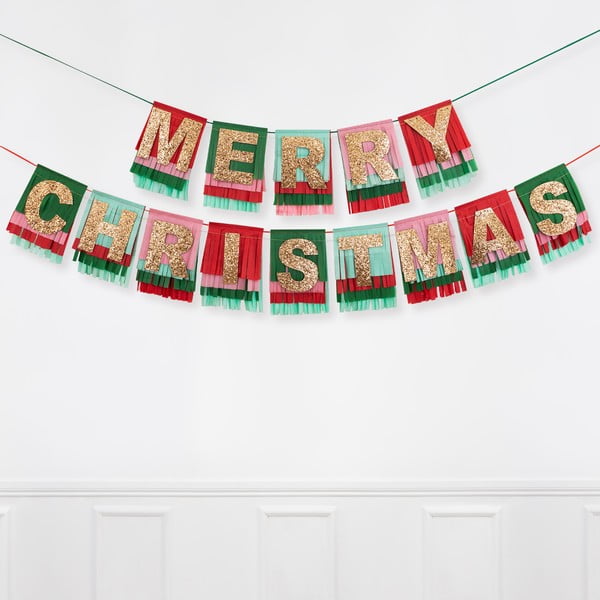 Girland karácsonyi mintával Mery Christmas – Meri Meri-image-1
