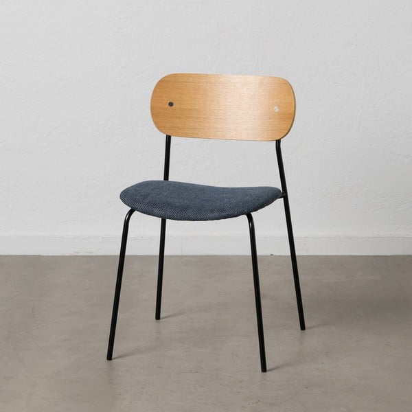 Kék-natúr színű étkezőszék szett 4 db-os Moe – Ixia-image-1