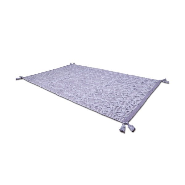 Blonder szürke kézzel készített pamutszőnyeg, 110 x 170 cm - Nattiot-image-2