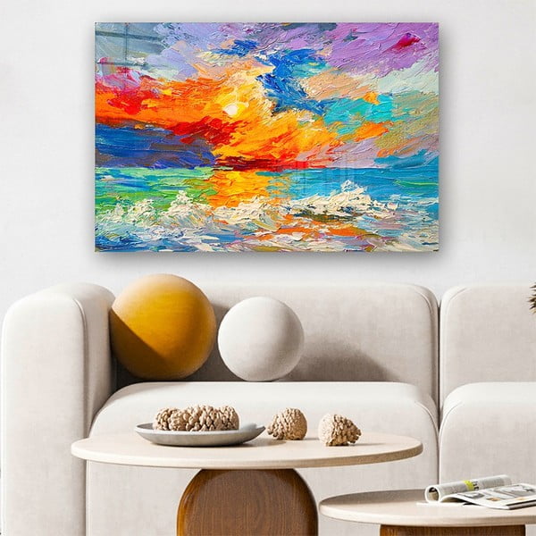 Üveg kép 100x70 cm Abstract Sunset – Wallity-image-1