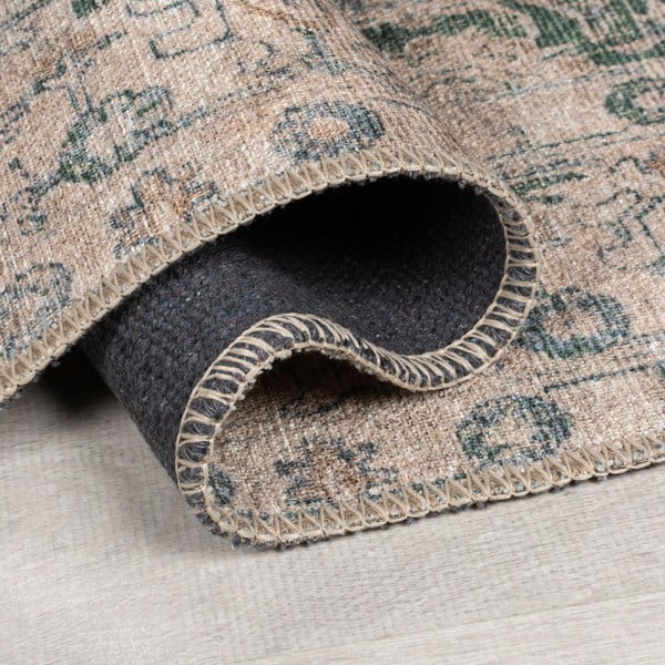 Zöld mosható szőnyeg 115x170 cm Beau Floral – Flair Rugs-image-2