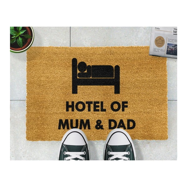 Hotel Mum And Dad természetes kókuszrost lábtörlő, 40 x 60 cm - Artsy Doormats