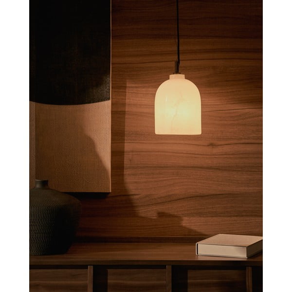 Elefántcsont színű függőlámpa ø 15 cm Shenli – Kave Home-image-1