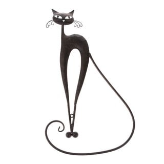 Macska alakú fém dekoráció - Dakls