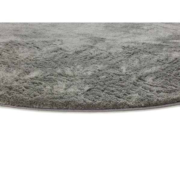 Antracitszürke kerek szőnyeg ø 120 cm Roma Liso – Universal-image-2