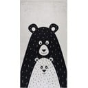 Fekete-fehér mosható gyerek szőnyeg 100x160 cm Bear Family – Vitaus