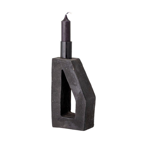 Kes fekete terrakotta gyertyatartó, magasság 20 cm - Bloomingville-image-3