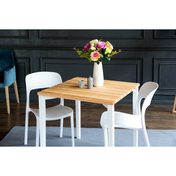 TRIVENTI fehér étkezőasztal, 80 x 80 cm - Ragaba-image-3