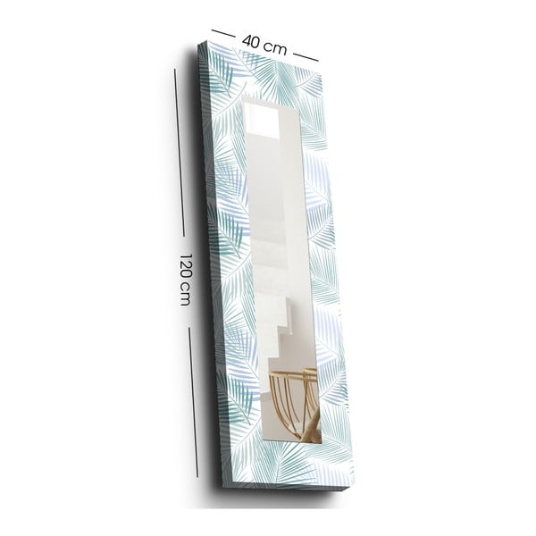 Fali tükör tömörfa kerettel 40x120 cm – Wallity-image-4