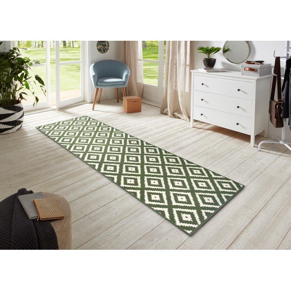 Zöld futószőnyeg 200x80 cm Diamond - Hanse Home-image-1