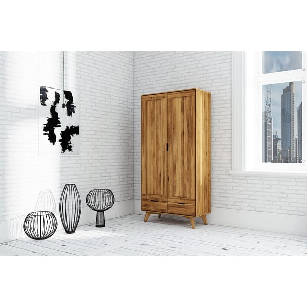 Tölgyfa ruhásszekrény 90x180 cm Greg - The Beds-image-3