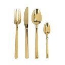 Aranyszínű rozsdamentes acél evőeszköz készlet 16 db-os Diseno – Mikasa