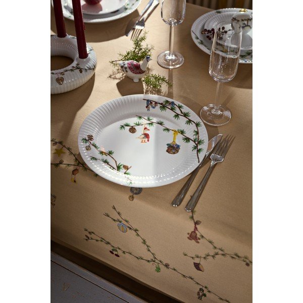 Fehér porcelán tányér karácsonyi mintával ø 27 cm Hammershøi Christmas – Kähler Design-image-1