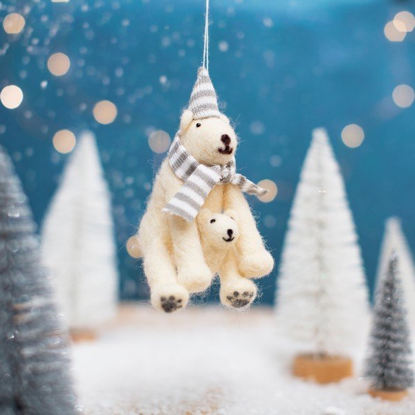 Karácsonyi figura Polar Bear – Sass & Belle-image-1