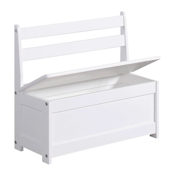 Baby fehér gyerekpad tömör borovi fenyőből - Pinio-image-1