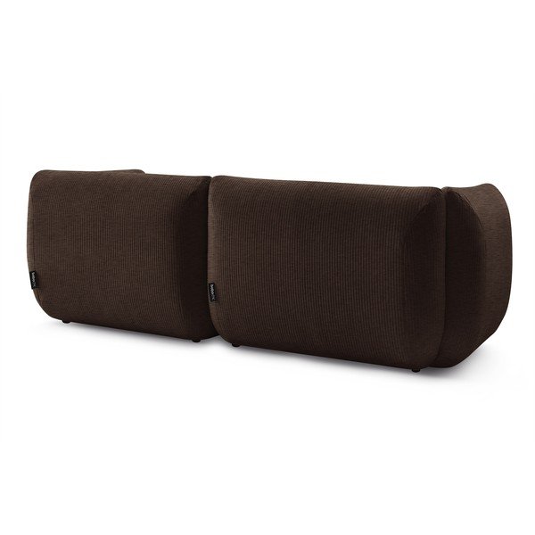 Sötétbarna kordbársony kanapé 260 cm Lecomte – Bobochic Paris-image-4