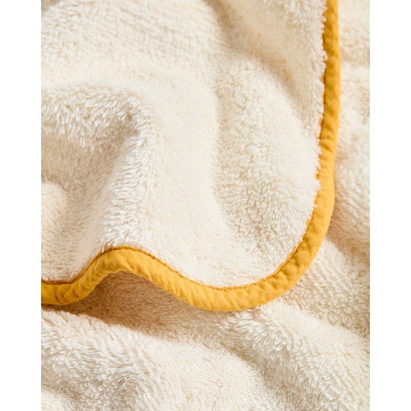 Sárga-fehér frottír pamut törölköző 30x50 cm Sedora – Kave Home-image-4
