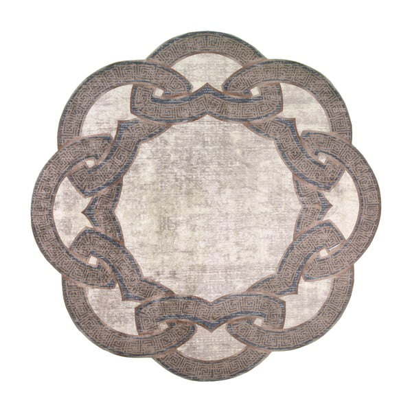 Bézs kerek szőnyeg ø 100 cm - Vitaus