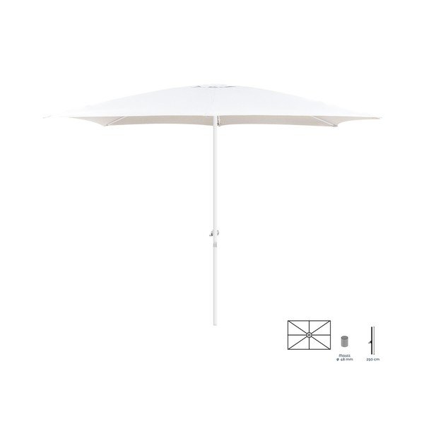 Fehér napernyő ø 300 cm Alba – LDK Garden-image-3